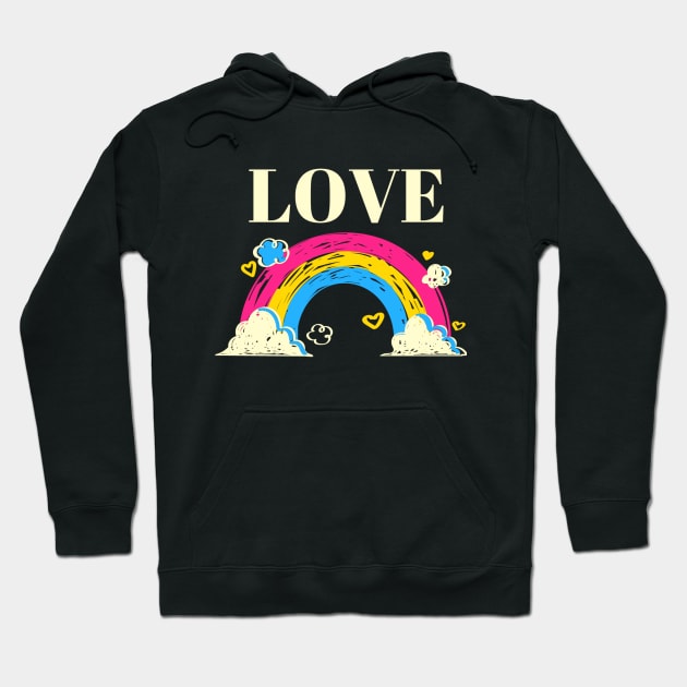 Pansexual Color Rainbow Love Hoodie by MzM2U